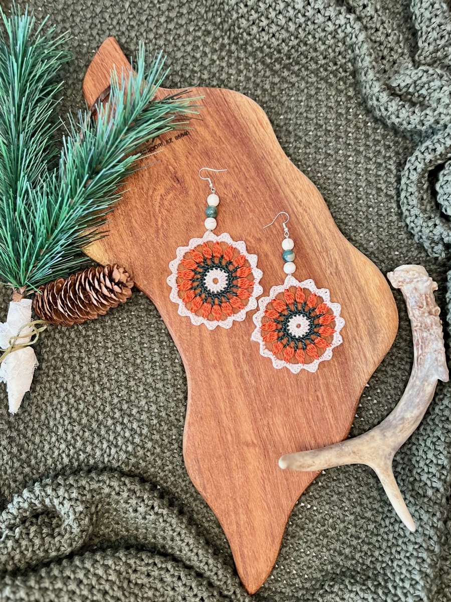 Copper Leaf Earrings